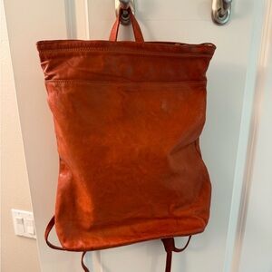 Campomaggi Rich Orange Leather Detail